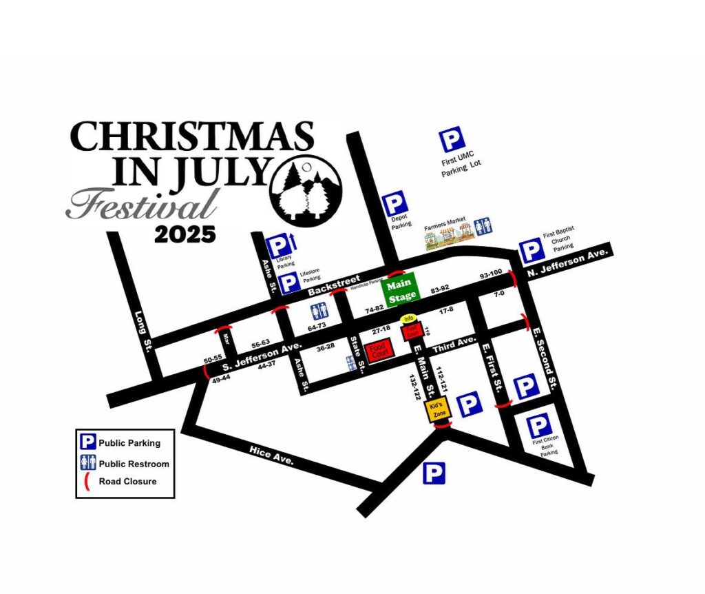 Christmas in July Festival, West Jefferson NC events, Christmas in July 2025, holiday festivals NC, NC High Country events, Ashe County events, things to do in West Jefferson, July festivals in North Carolina, summer events in NC mountains, family-friendly events NC, Blue Ridge Mountains festival, West Jefferson summer activities, handmade crafts NC, live music festivals NC, West Jefferson holiday events, NC mountain festivals, local events West Jefferson