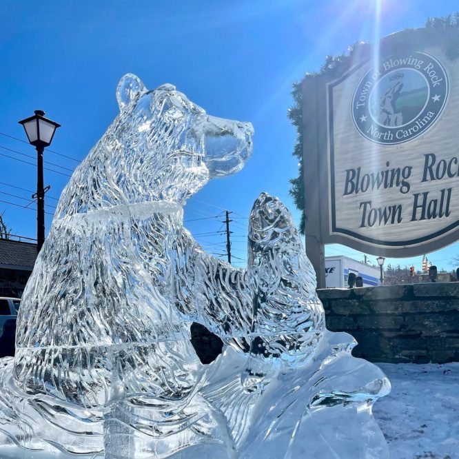BLOWING ROCK WINTERFEST, ICE SCULPTURE, BLOWING ROCK NC