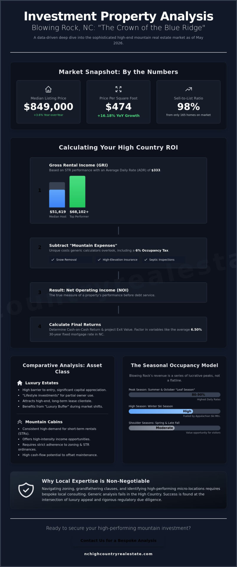 Investment Property Analysis in Blowing Rock, NC: The 2026 Investor’s Guide