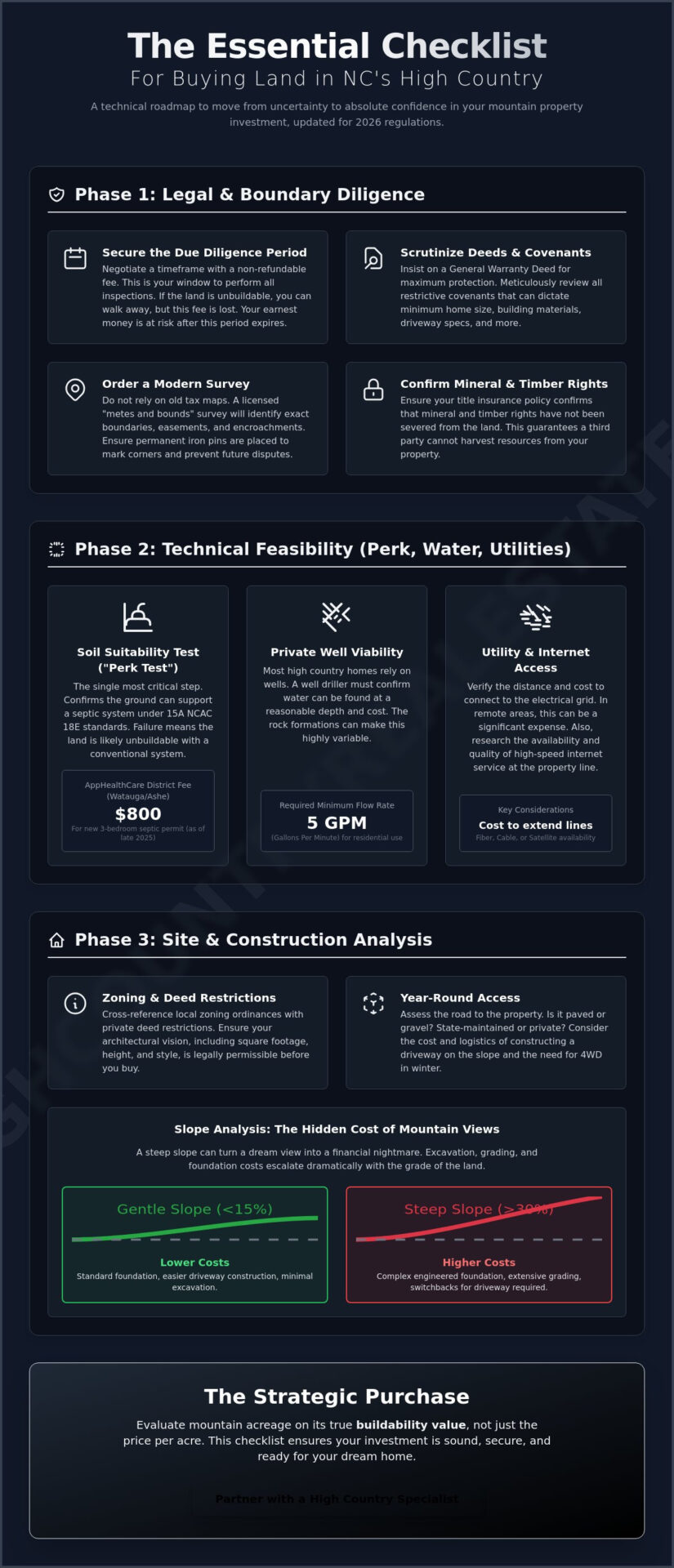 The Definitive Checklist for Buying Land in NC: High Country Edition 2026